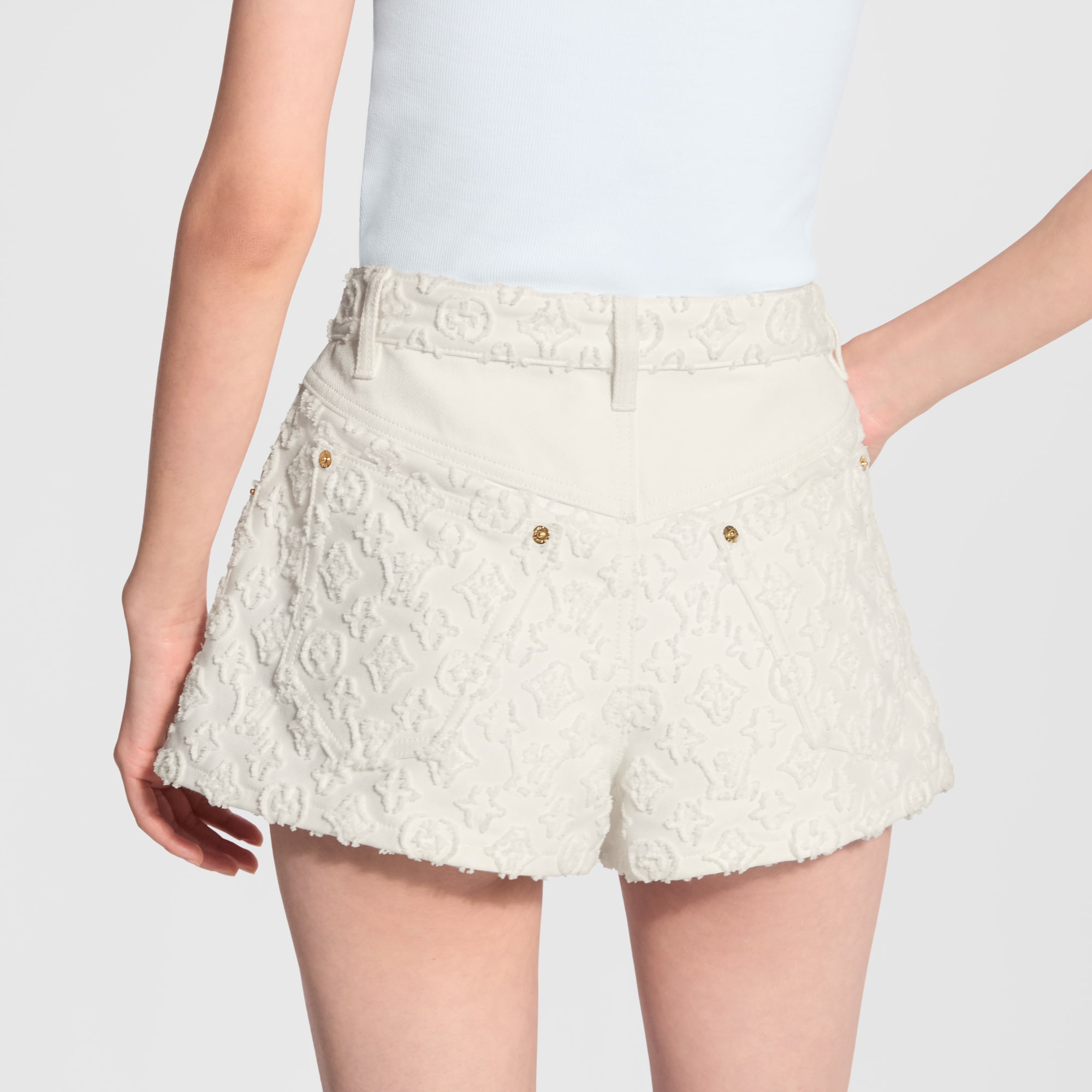 Monogram Fil Coupé Mini Shorts - Women - Ready-to-Wear | LOUIS